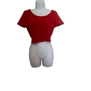 Charlotte Russe Women’s Red Crop Top. Size: Large. Comfort Fit.